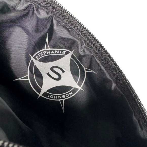 New Stephanie Johnson MakeupCosmetic Bag Blue Green Sequin Zip Clutch - Picture 7 of 8